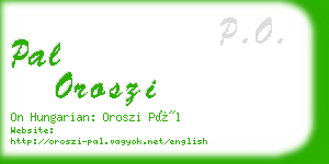 pal oroszi business card